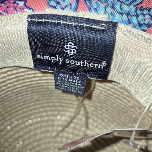 NWT's Simply Southern Wide Brim Sun Hat Straw, "Weekend" Hat - Picture 5 of 7